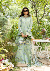 3-PC Unstitched Digital Printed Lawn By Elaf | BASILE